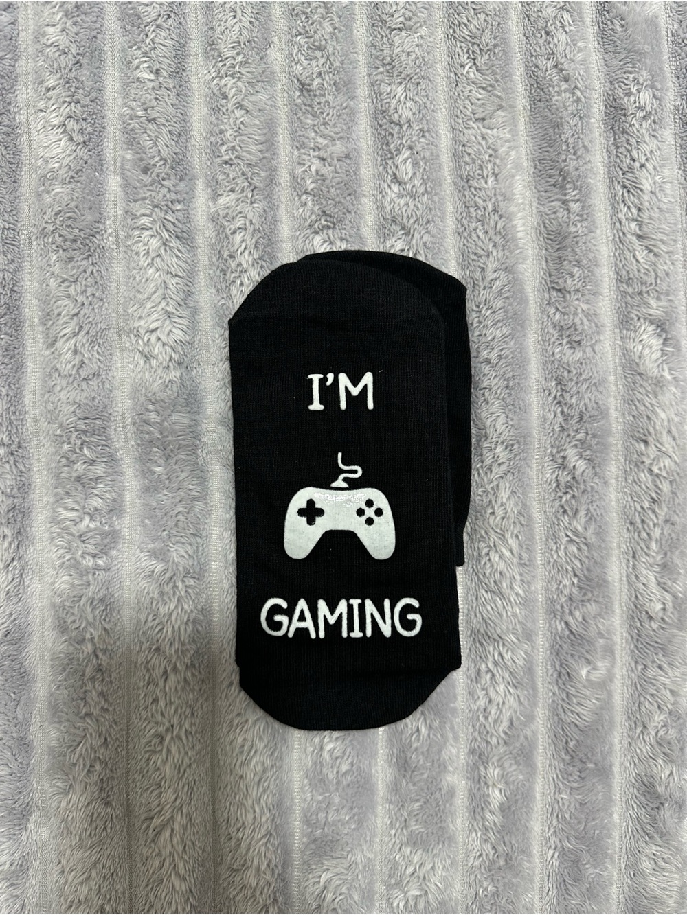 Away Black Socks with White Gaming Controller Graphic